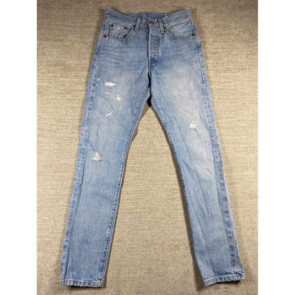 Levis 501 Skinny White Oak Cone Jean Women 24x30 Blue Redline Selvedge Denim
